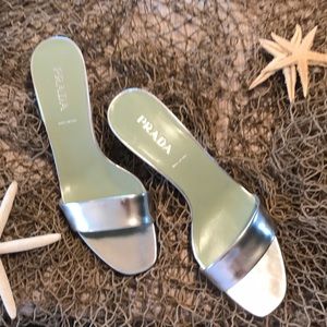 NWT. PRADA KITTEN HEEL SANDALS!! Today only sale!!